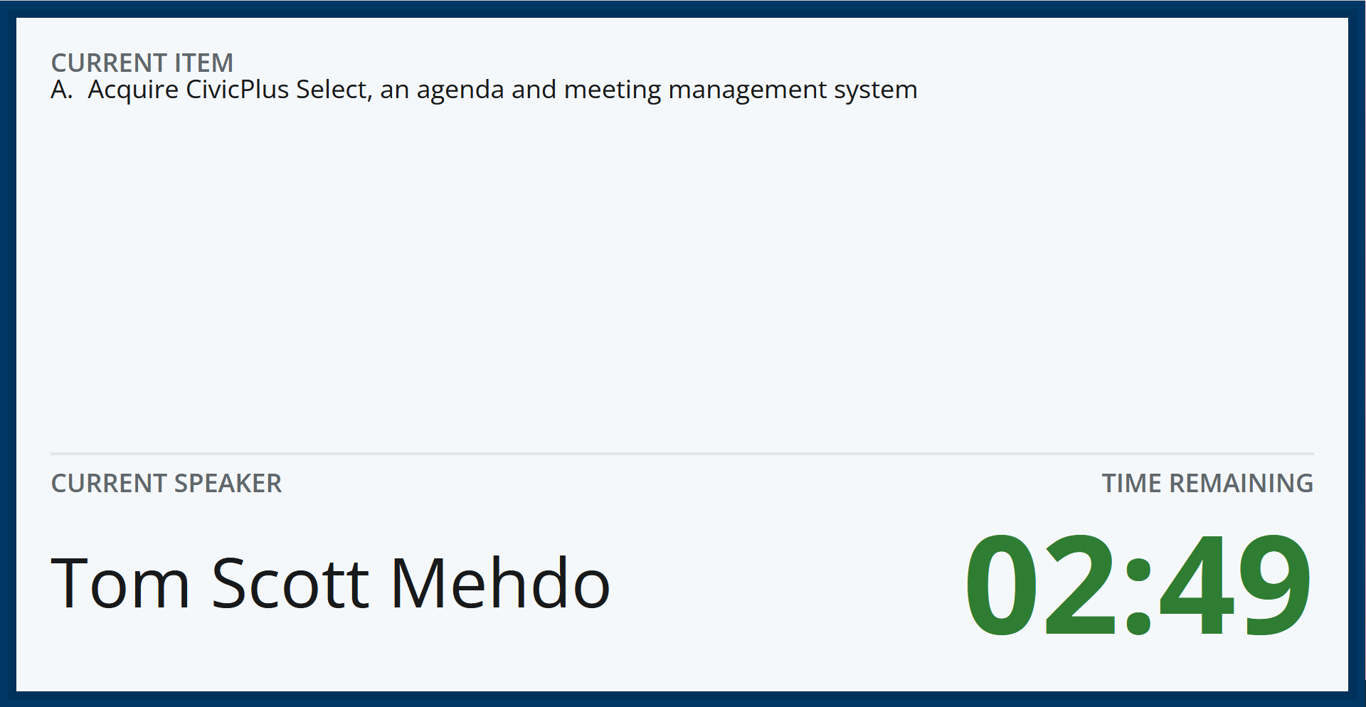 screenshot of CivicPlus Agenda & Meeting Management